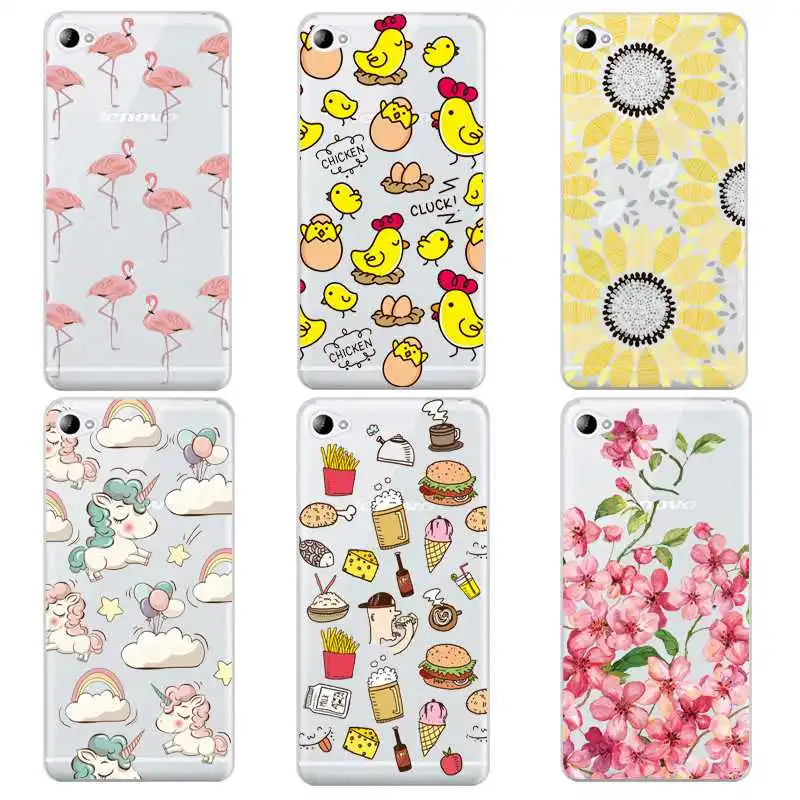 Chicken Soft Clear TPU Phone Case For Lenovo S60 S90 A2010 A1000 A5000 A7000 K4 K5note Flora Sunflower CoqueCover Free Shipping | Мобильные