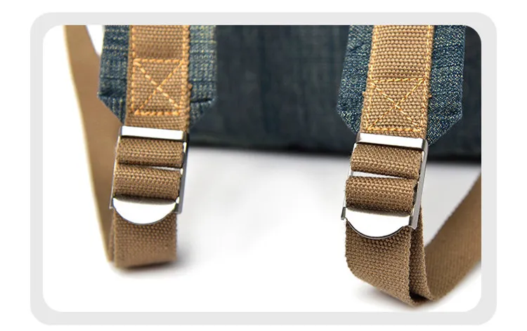 Micom Vintage Denim Backpack Women Mens Backpacks for Travelling School Bags For Teenagers Girls Large Capacity Drawstring Belts (8)