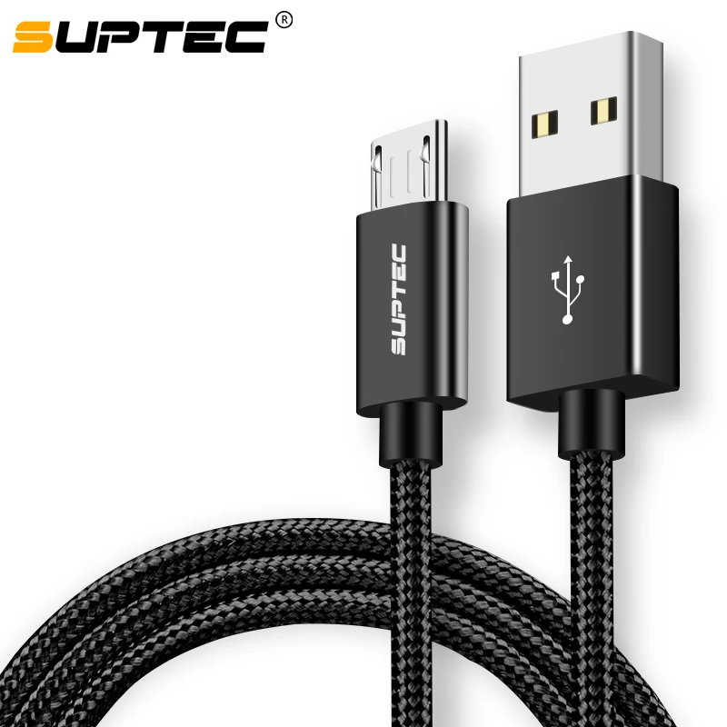 

SUPTEC 2M 3M Micro USB Cable 2A Fast Charging Data Charger Cable for Android Samsung S6 S7 Edge Xiaomi Huawei MP3 Microusb Cord