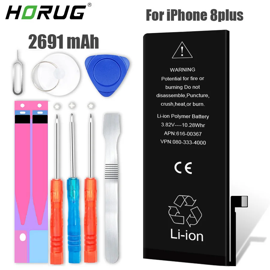 Оригинальная батарея для мобильного телефона HORUG iphone 8 Plus с оригинальной емкостью