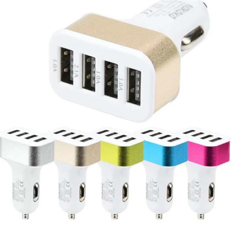

UVR 4 Ports Universal Mobile Phone Charger 2.6A Plug Power Adapter for iPhone Samsung HTC Huawei Cell Phone Dual USB Car charger