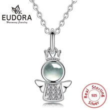 EUDORA 925 пробы, серебряное ожерелье принцессы эльфа с подвеской I Love you, модное ожерелье для женщин, креативное ювелирное изделие, подарок