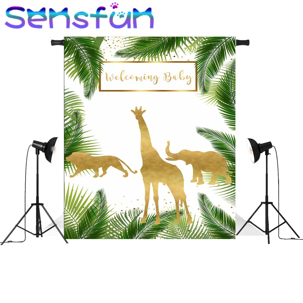 

Sxy1140 Animals Photography backdrops Safari Jungle Theme Children Birthday party Background Custom backgrounds for photo Studio