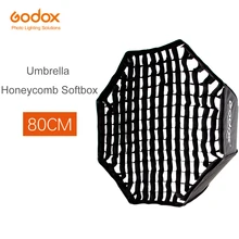 Godox портативный 80 см 3" зонтик+ сотовая сетка софтбокс для фотостудии отражатель для вспышки Speedlight