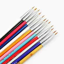 12 шт цветной дизайн ногтей дизайн кисти ручка изысканные детали Советы Рисование краски набор для тонкой Карандаш для бровей инструменты для нанесения точек