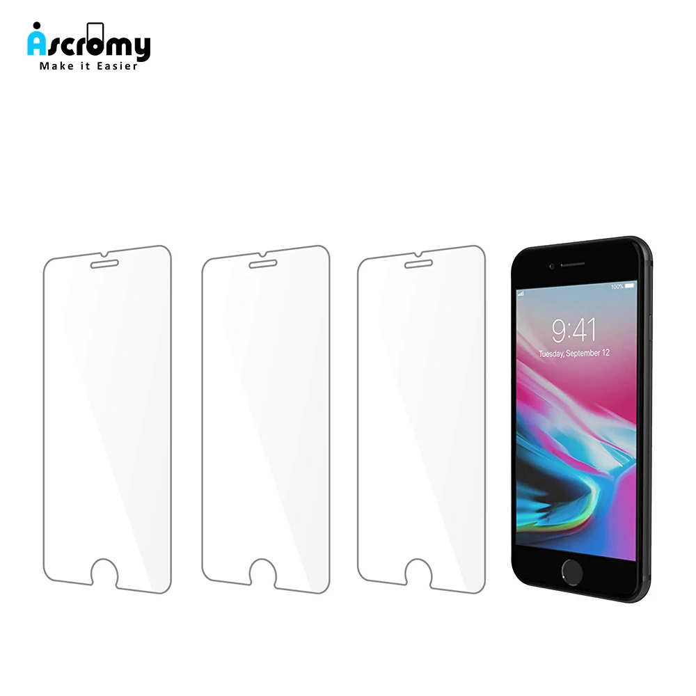

Ascromy 3pcs Screen Protector For Iphone 8 Plus Temperes Glass Protection Film For Iphone 7 6 6s Plus XS MAX XR Screenprotector