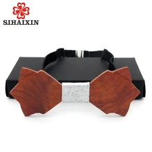 SIHAIXIN деревянный галстук-бабочка для взрослых свадебные костюмы для мужчин и женщин простой лист Бабочка Форма Bowknots узкий галстук унисекс аксессуар