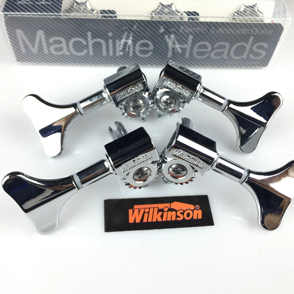 Billig NEUE wilkinson Elektrische Bass Gitarre Mechaniken Mechaniken Gitarre Tuning Pegs Öffnen Getriebe WJB 750 Chrom Silber (ohne verpackung)