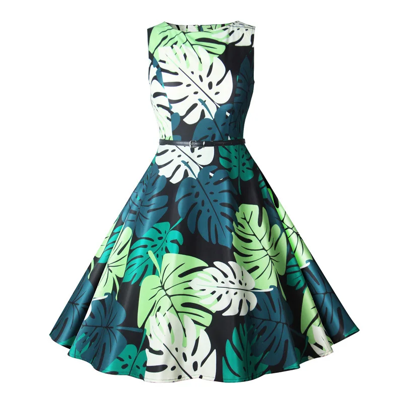 

summer dress women gothic plus size dresses elegant 2019 vintage print sleeveless clothes christmas woman black floral