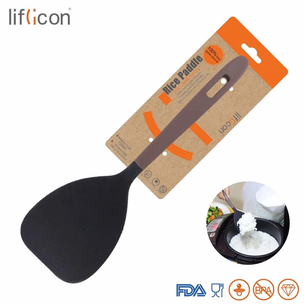 Aazon.co | Silicone Rice Spoon Paddle Standing Spatula, Heat