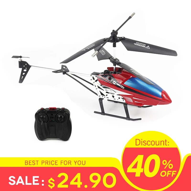 

Remote Control Helicopter 3.5 CH Radio Control Helicopter with LED Light Quadcopter Aircraft Children Gift Toys for Children #E
