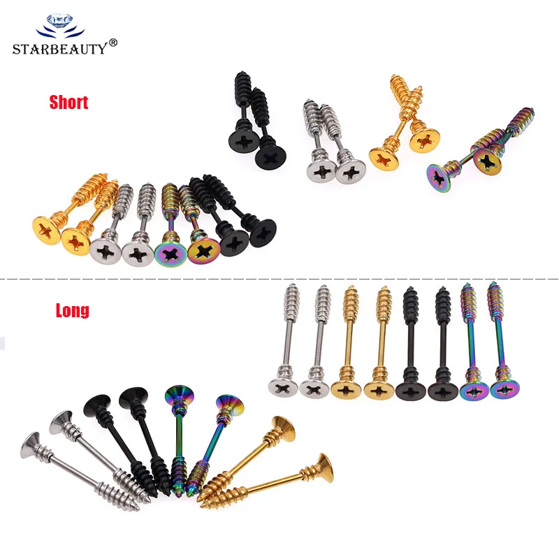 Buy 2Pcs Surgical Steel 14 Gauge Screw Bar Sexy Nipple