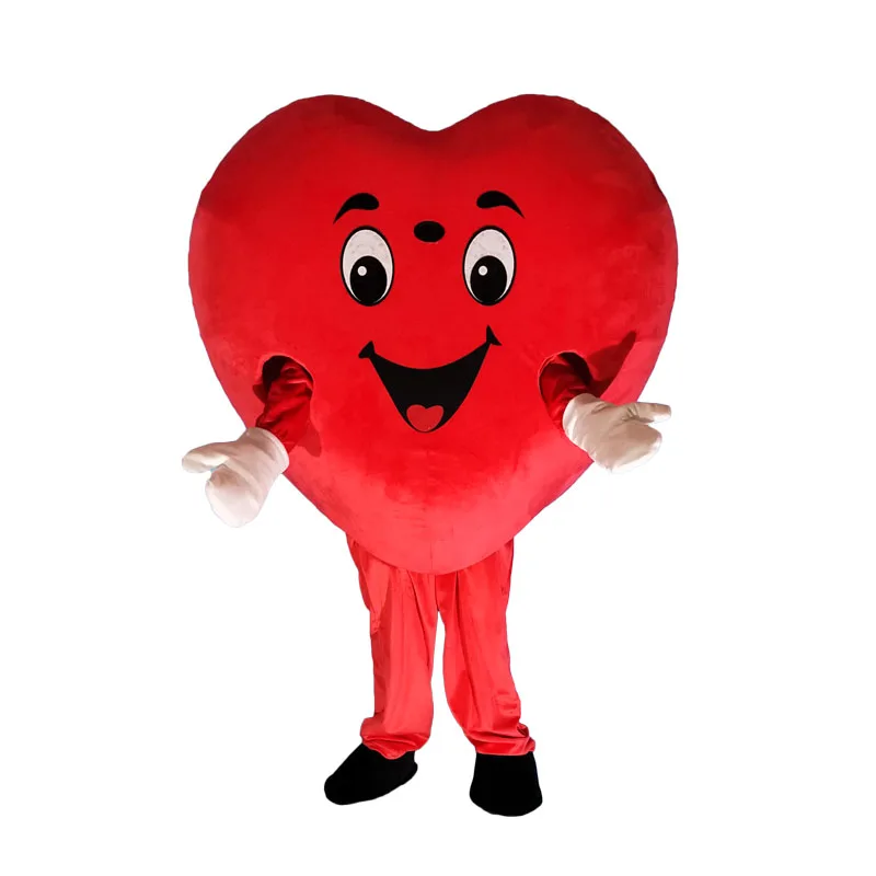 Red Heart Love Mascot Costume Halloween Christmas Birthday Party Valentine's Day Cosplay