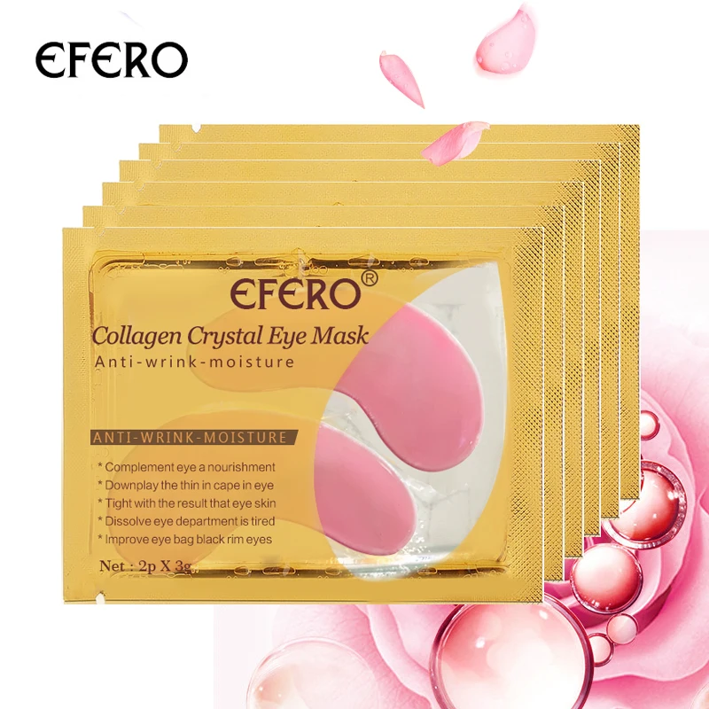 

EFERO 20pair=40pcs Collagen Crystal Eye Mask Eyelid Patch Dark Circle Anti Wrinkle Moisture Under Eye Patches Pads Face Masks