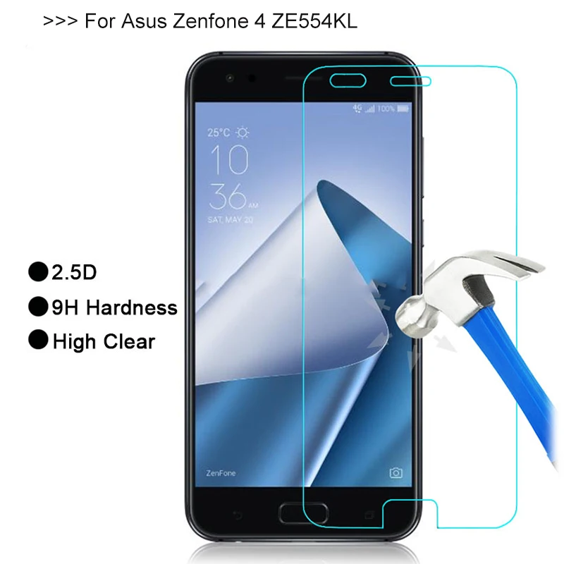 2 шт., закаленное стекло для Asus Zenfone 4 ZE554KL, защита экрана, ультратонкая Защитная пленка для Asus Zenfone 4 ZE554KL, стекло