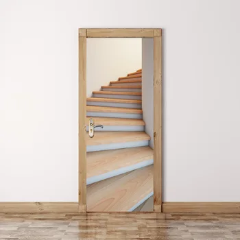 

3D Steps Door Decoration Sticker 2pcs/set Wall Stickers DIY Mural Bedroom Home Decor Poster PVC Wallpaper