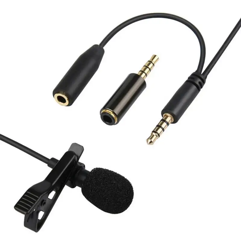 3 5 мм мини микрофон Lavalier Проводные микрофоны для iPhone Samsung Hands free конденсаторный