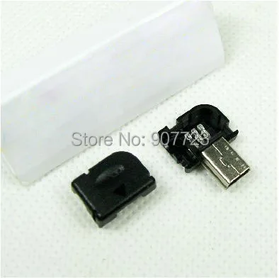 

DIY Right Angel 90 Degree Long Mini USB Type B Male 5pin three Piece Assembly Connector Plug Socket