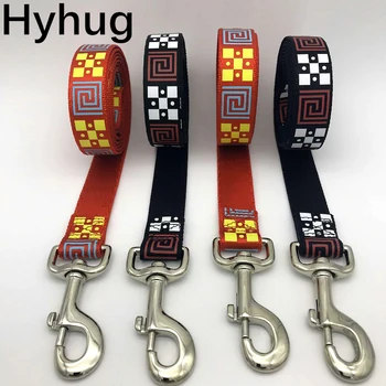 

S/L Nylon Leash Chinese Style Pattern Dog Leash Soft And Comfortable Harness Collar For Large Medium And Small Dogs HY120 Perro