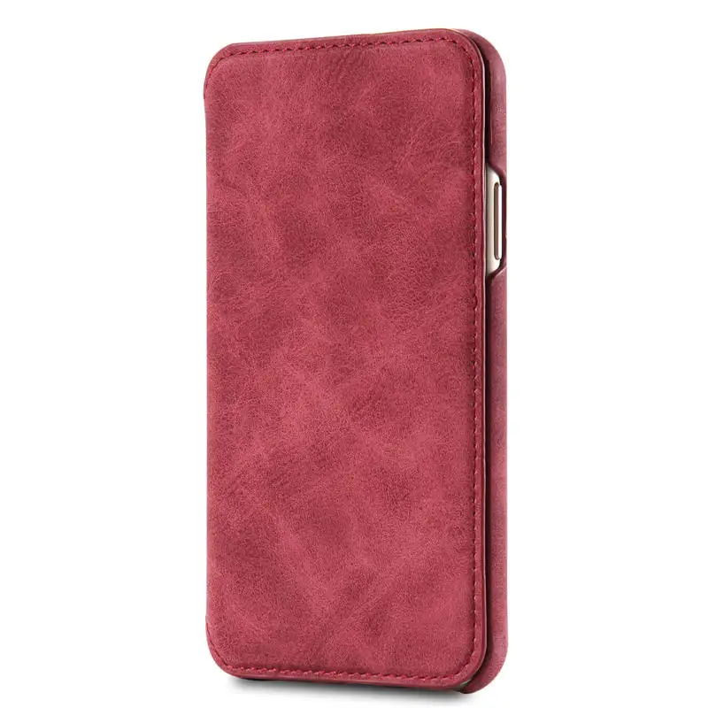 Официальный чехол NeWisdom для iphone X, кожаный чехол-книжка, кошелек, чехол s Apple iphone X, слот для карт, флип-чехол для iphone Xs max, чехол xr - Цвет: Red