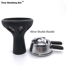 High Temperature Resistance Glass&Silicone Tobacco Whirlwind Smoke Bowl For Hookah Shisha,Sheesha,Chicha,Narguile Accessories