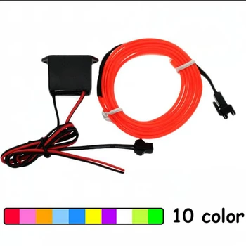 

12V Car Light EL Wire 6mm Sewing Edge Neon Lights Glowing Strobing Electroluminescent Halloween Dance Party Decor Ledstrip Light