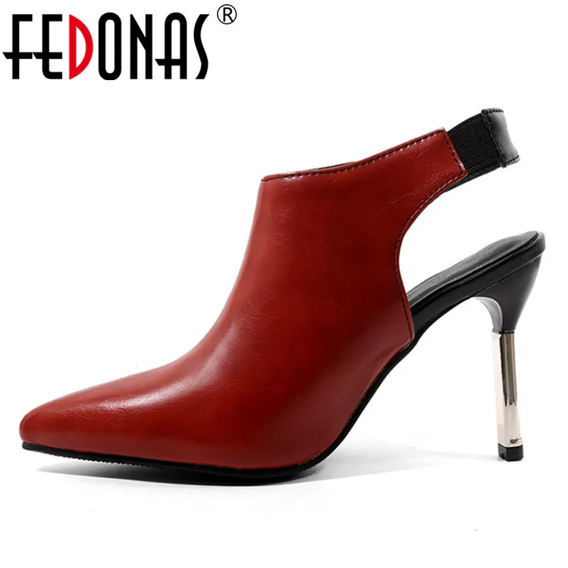 

FEDONAS Euro Style Women Pointed Toe Thin Heels Pumps 2020 New Arrival Brand Mixed Colors Prom Shoes Woman Spring Summer Shoes