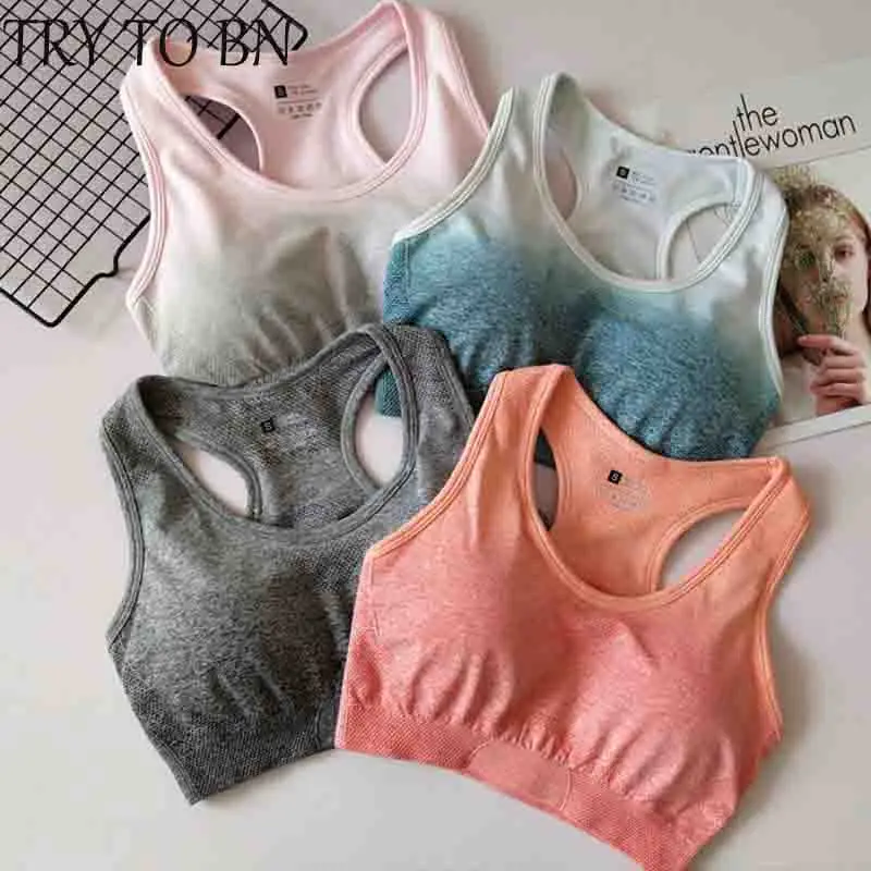 

TRY TO BN 2019 New Bars Fashion Wire Free Push Up Sexy Underwear 4 Colors Casual Fitness High Elasticity Bars For Women