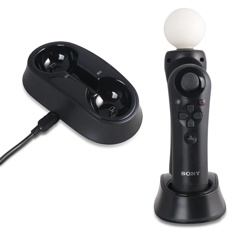 Dual Controller Charger Dock Charging Station for Playstation Move / PS3 Move Charging Stand