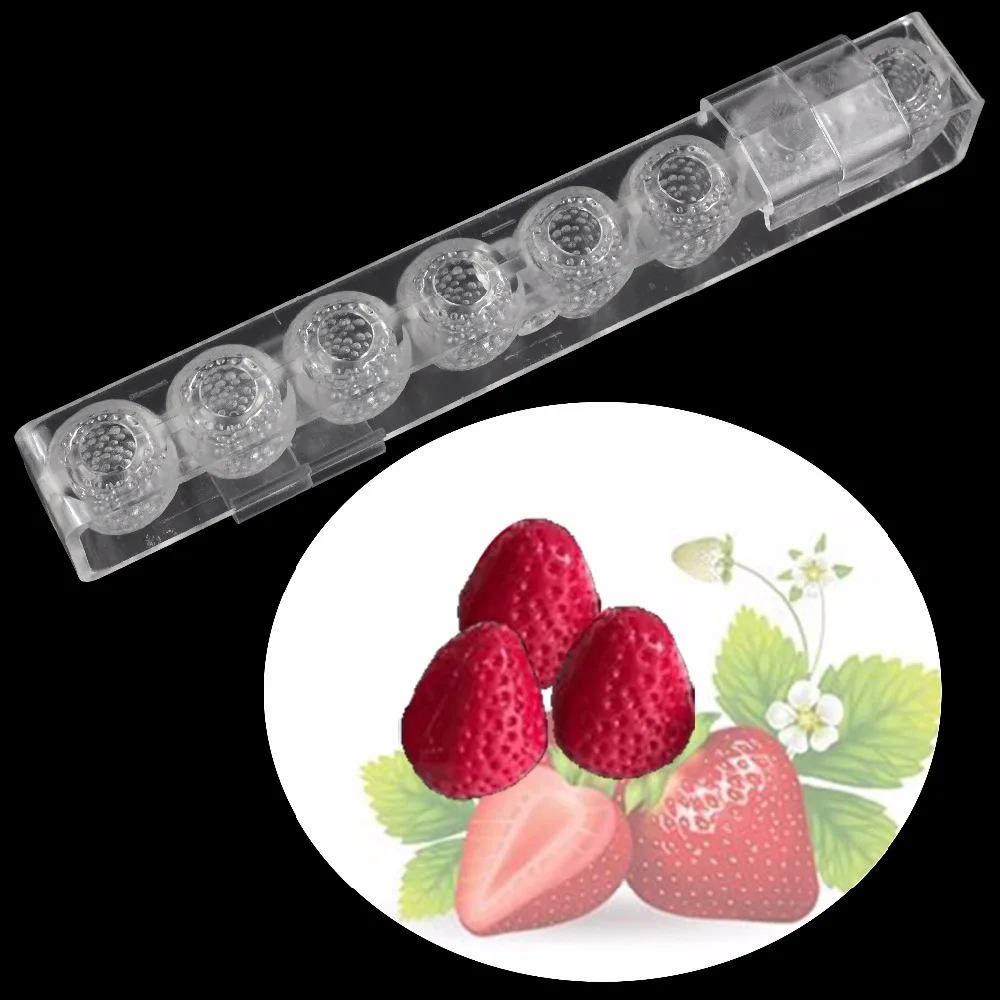 

Strawberry dish 3D Polycarbonate Chocolate mold,Confectionery tools Chocolate mould Baking tools For cake Decoration