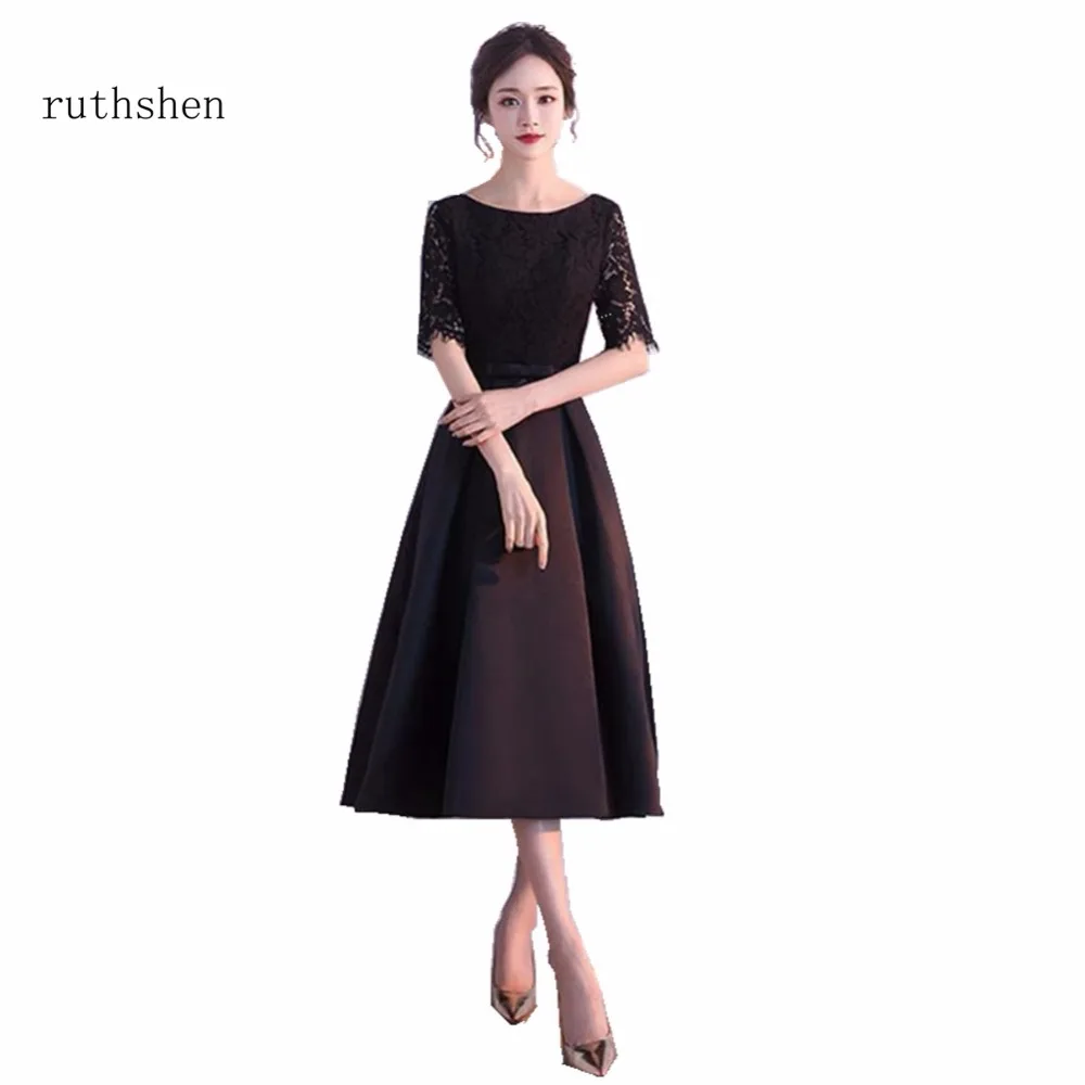 Ruthshen сексуальные реальные фотографии черные короткие коктейльные платья