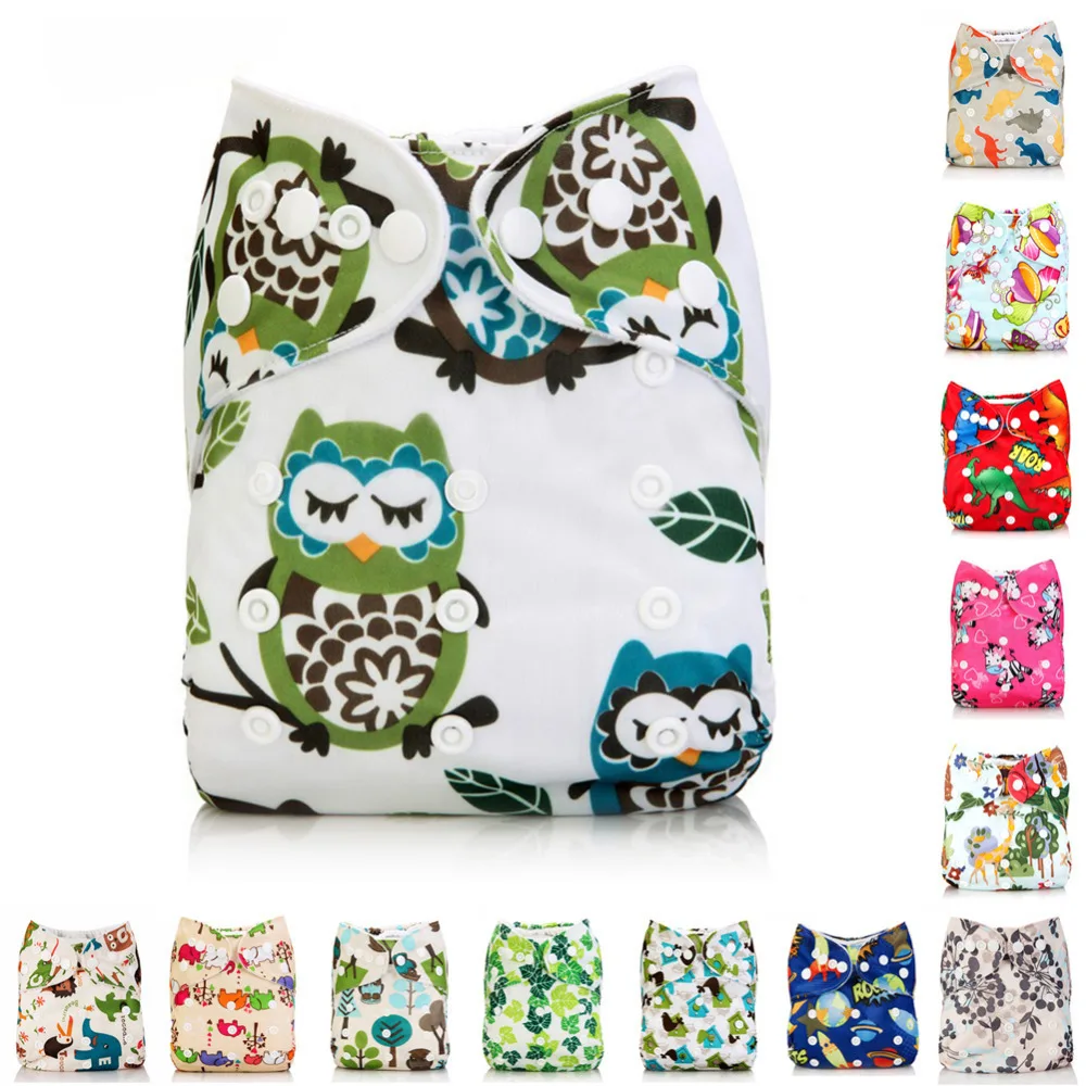 

New Popular Baby Hight Quality Washable Cloth Diaper Cover Waterproof Cartoon Infant Diapers Reusable Printing Pattern Nappy