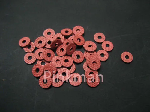 

1000 Pcs M2 2mmx4mmx1mm Red Insulating Fiber Washer