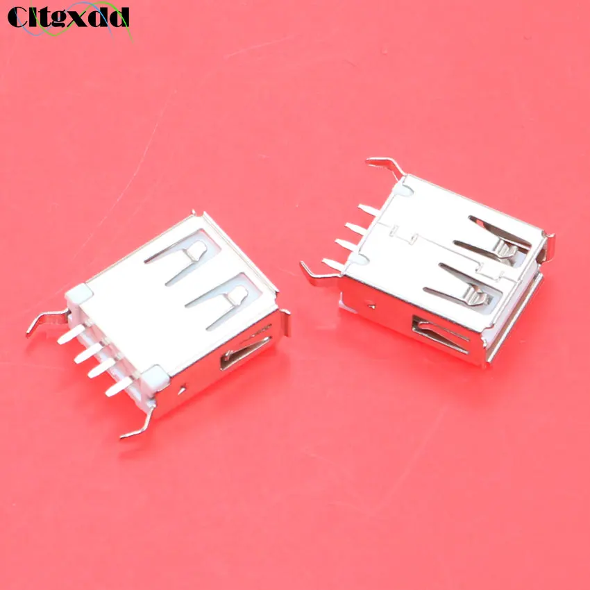 Cltgxdd 1 шт. 4 контактный разъем USB 2 0 типа А гнездо с изогнутыми ножками погружение на