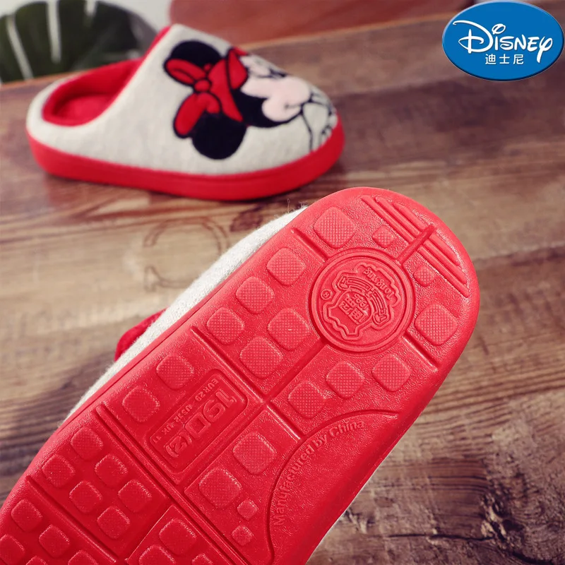 Disney женские тапочки зимняя нескользящая обувь женская Милая домашняя с мягкой