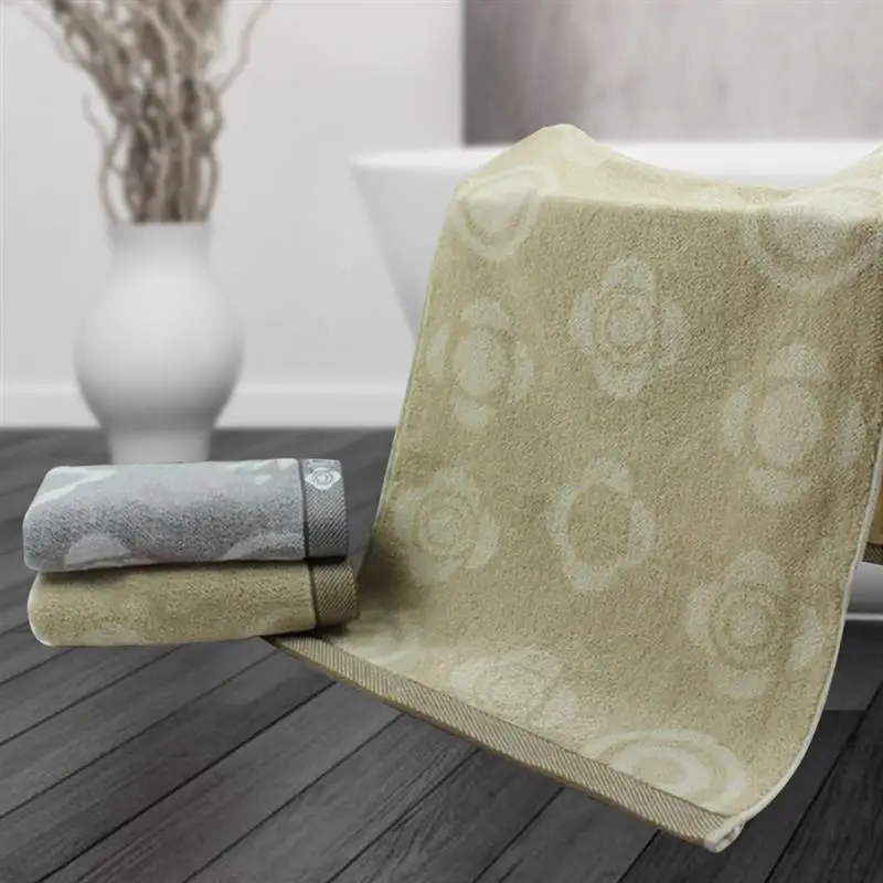 Прямоугольное полотенце для лица удобное прочное Впитывающее Быстросохнущий Хлопковое полотенце с принтом для ванной комнаты полотенце для лица однотонное