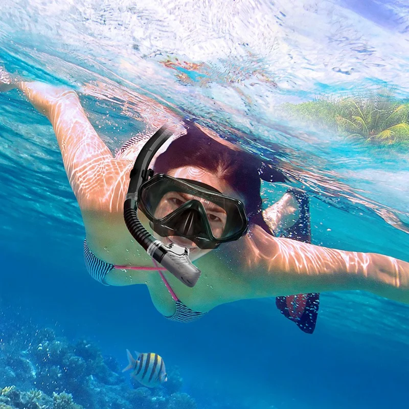 Маска Для Сноркелинга дыхательный аппарат для взрослых дайвинг маска трубки комплект подводное плавание очки одежда заплыва легко