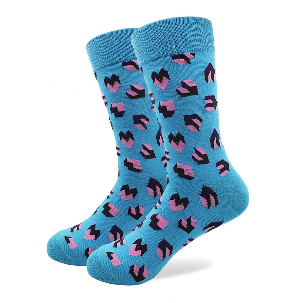10 Pairs/lot Funny Men's Cotton Socks with Hot Air Balloon Cherry Pineapple Lemon Pattern Long Cool Skateboard Socks Breathable