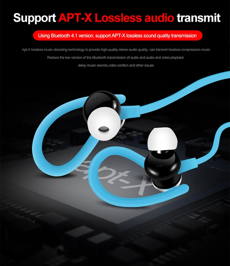 Wireless Sport Headphones Blue tooth Headsets V4.1 Running Earphone Music Stereo HD Mic Handsfree For iPhone XiaoMi