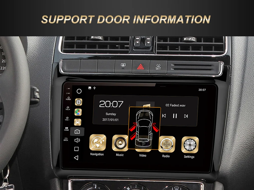 Cheap Dasaita 9" IPS Screen Android 9.0 GPS Radio for VW New Polo 2012 2013 2014 2015 Octa Core 4G RAM Car Stereo Multimedia TDA7850 6