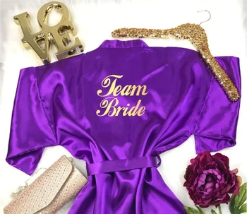 

customize team bride wedding mother of the bride groom satin pajamas robes,bride Bachelorette kimonos gowns gifts party favors