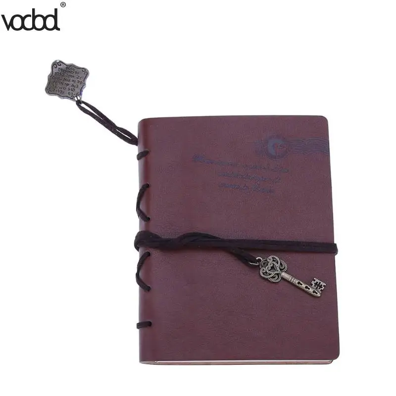 

VODOOL Leather String Journal Diary Notebook Creative Kraft Paper Key String Notebook Retro Journal Diary Blank String Notepad
