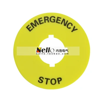 

[SA]16MM emergency stop button switch emergency stop switch warning signs warning signs EMERGENCY STOP sign circle--50pcs/lot
