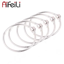 AIFEILI змея цепи безопасности застежка Европейский поделки Шарм Браслеты и браслеты украшения для Для женщин браслет и Для мужчин подарок 5 шт./лот