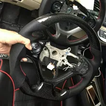 Рулевое колесо из углеродного волокна и кожи для Honda Jade