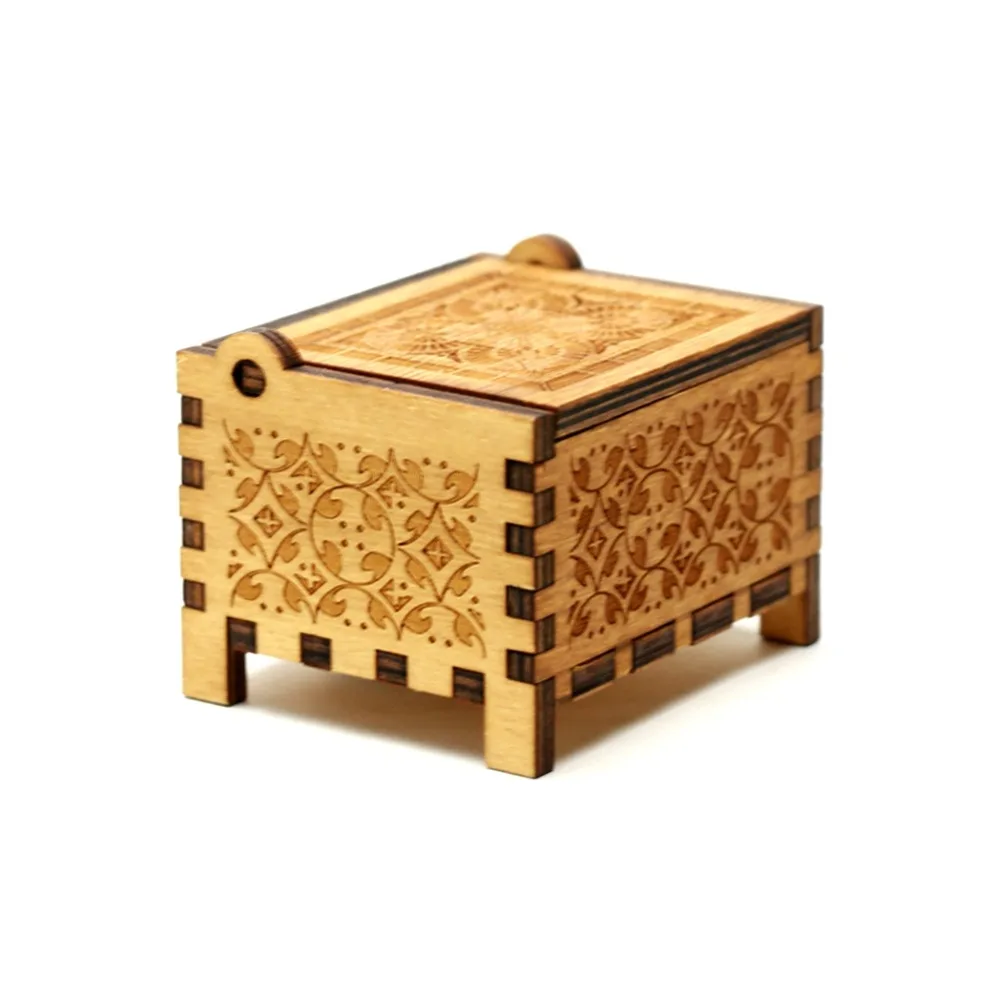 Winnie Music Box 18 Note Windup Clockwork Mechanism Engraved Wood Music Box for Kids,Play Winnie The Pooh Theme
