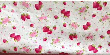 

new arrival Strawberry printed fabric brand fabric printed cotton fabric for clothing, Handmade materials