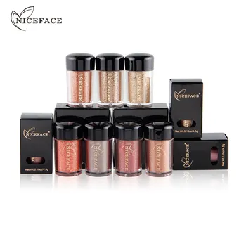 

17Pcs/lot Glitter Eyeshadow Pigment Loose Long Lasting Metallic Diamond Shimmer Eye Shadow Pigment Powder Eyes Makeup NICEFACE