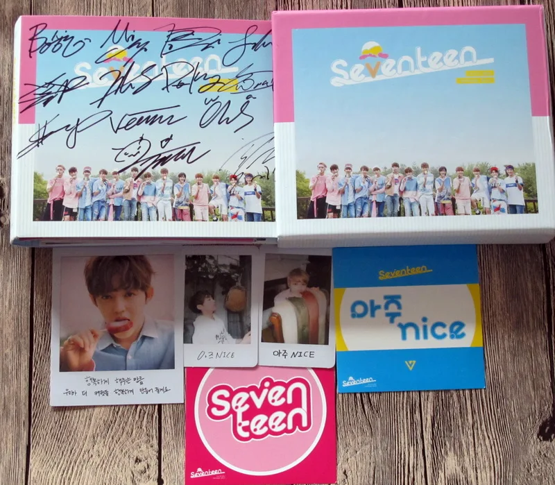 aliexpress com buy seventeen autographed signed 2016 the seventeen love and letter album cover