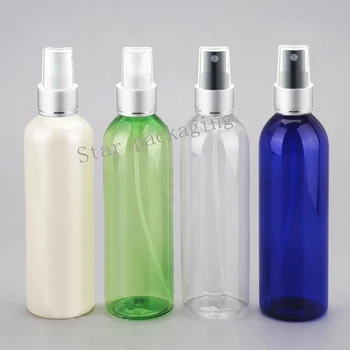 

40pcs 200ml spray bottle with silver nozzle top cap,mist sprayer bottle empty 6.7oz packaging cosmetics makeup bottle